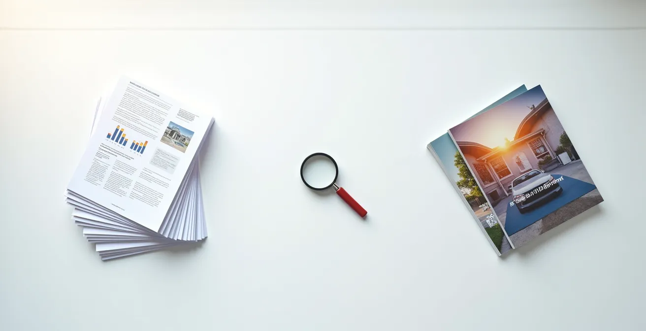 Comparaison visuelle entre un audit énergétique certifié et un devis commercial