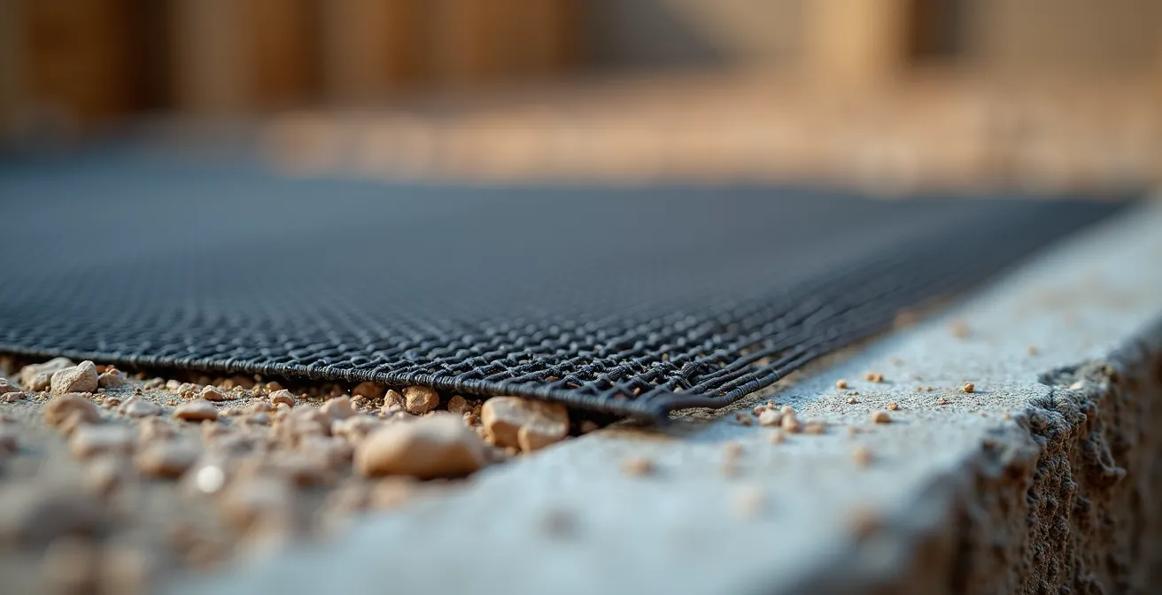 Installation d'une barrière anti-termites dans un vide sanitaire