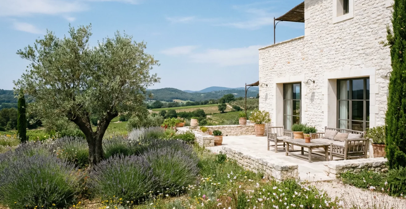 Maison neuve contemporaine livrée avec jardin méditerranéen dans le Var